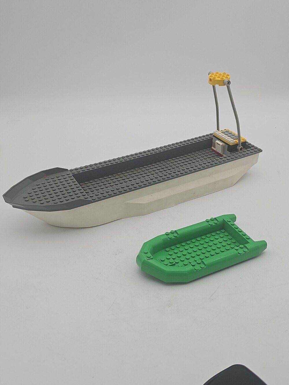LEGO City Boat Hull Lot 62791 + Green Dinghy Raft Floats Custom Build